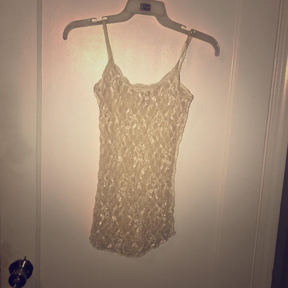 Flower lace tank top